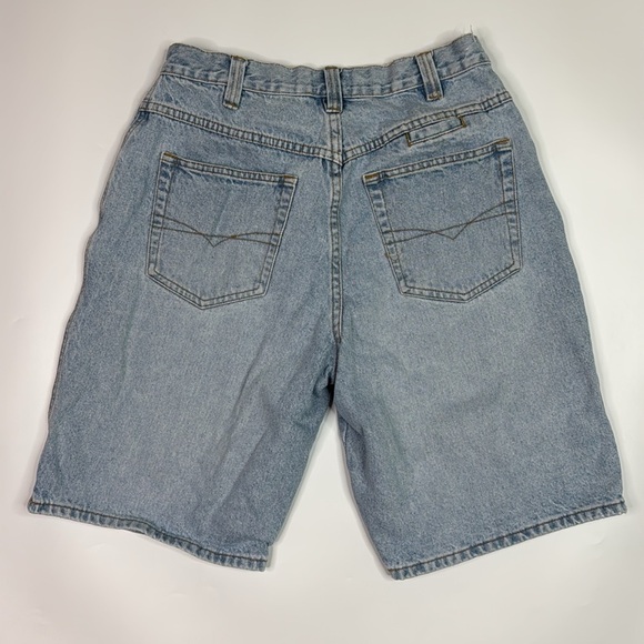 Vintage Industrial Rags Hardware Denim Shorts Size 32 Waist 28" - Picture 3 of 9